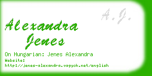 alexandra jenes business card